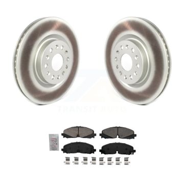 Front Coated Disc Brake Rotor And Ceramic Pad Kit For 2021 Cadillac XT5 Buick Enclave XT6 KGA-100291