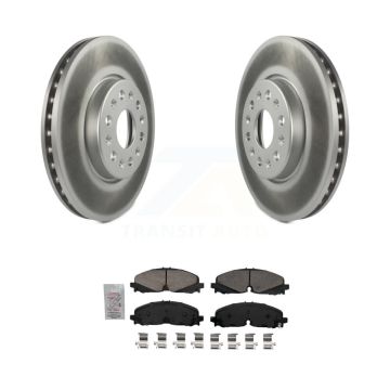 Front Coated Brake Rotor & Ceramic Pad Kit For Chevrolet Traverse Blazer GMC Acadia Buick KGA-100292