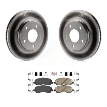 Front Coated Disc Brake Rotors And Ceramic Pads Kit For Mitsubishi Lancer Dodge Caliber KGA-100296