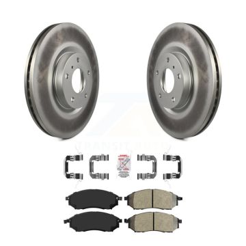Front Coat Brake Rotor Semi-Metallic Pad Kit For INFINITI Nissan Murano G37 G35 EX35 370Z KGA-100309