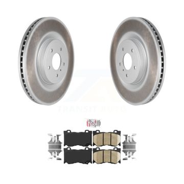 Front Coated Brake Rotors Ceramic Pad Kit For INFINITI Q50 G37 Nissan 370Z Q60 M37 FX50 Z KGA-100315