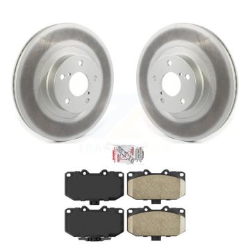 Front Coated Disc Brake Rotors And Ceramic Pads Kit For 2008 Subaru Impreza WRX KGA-100347