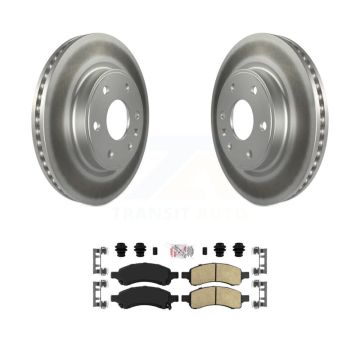Front Coated Brake Rotors Ceramic Pad Kit For GMC Acadia Buick Enclave Chevrolet Traverse KGA-100356