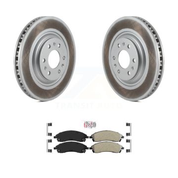 Front Coated Disc Brake Rotors And Semi-Metallic Pads Kit For 2004-2009 Cadillac SRX KGA-100370