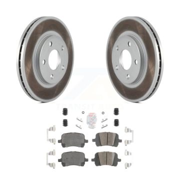Front Coated Disc Brake Rotors And Ceramic Pads Kit For Chevrolet Malibu Pontiac G6 KGA-100399