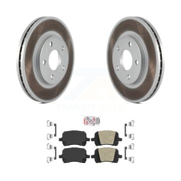 Front Coated Disc Brake Rotors And Ceramic Pads Kit For Chevrolet Malibu Pontiac G6 KGA-100400