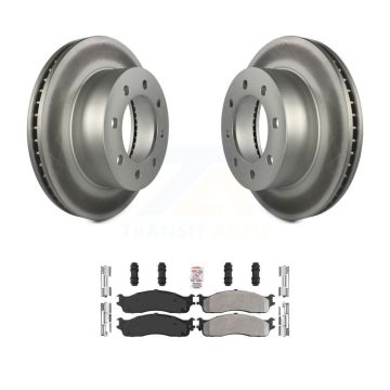 Front Coated Disc Brake Rotors And Semi-Metallic Pads Kit For Dodge Ram 1500 3500 2500 KGA-100402