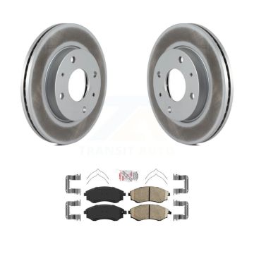 Front Coated Brake Rotor & Ceramic Pad Kit For Hyundai Elantra Sonata Kia Optima Magentis KGA-100410