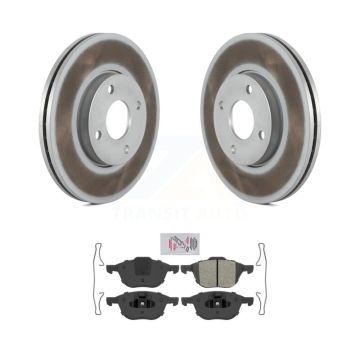 Front Coated Disc Brake Rotors And Semi-Metallic Pads Kit For 2005-2007 Ford Focus KGA-100438