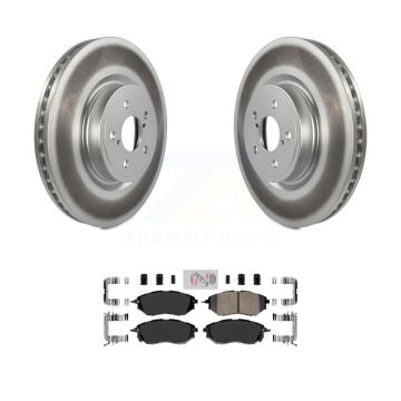 Front Coated Disc Brake Rotors And Ceramic Pads Kit For Subaru Forester Outback Legacy KGA-100448
