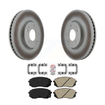 Front Coated Disc Brake Rotor And Ceramic Pad Kit For Hyundai Tucson Kia Sportage Soul EV KGA-100465