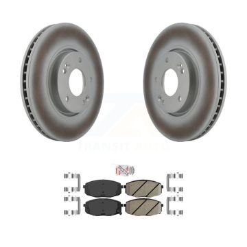 Front Coated Disc Brake Rotors And Ceramic Pads Kit For Kia Forte Koup Forte5 KGA-100467