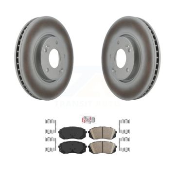 Front Coated Disc Brake Rotors And Ceramic Pads Kit For Hyundai Sonata KGA-100478
