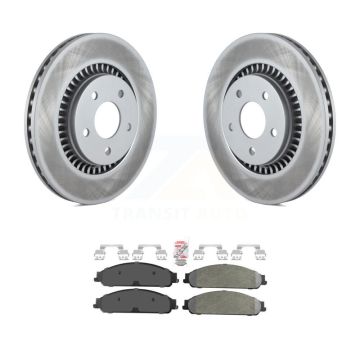 Front Coated Brake Rotor & Semi-Metallic Pad Kit For Ford Five Hundred Freestyle Taurus X KGA-100498