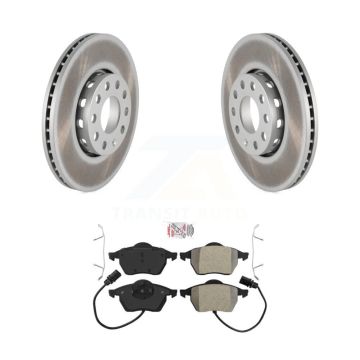 Front Coated Brake Rotor & Semi-Metallic Pad Kit For Audi A4 Quattro Volkswagen Passat A6 KGA-100499