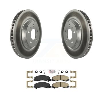 Front Coated Brake Rotors Ceramic Pad Kit For Buick Lucerne Chevrolet Impala LaCrosse DTS KGA-100506