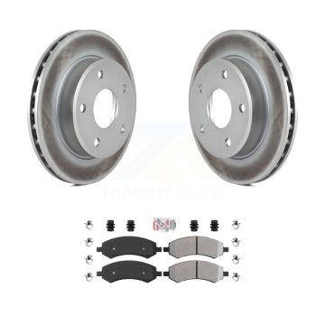 Front Coat Disc Brake Rotors Semi-Metallic Pad Kit For Dakota Dodge Ram Mitsubishi Raider KGA-100512