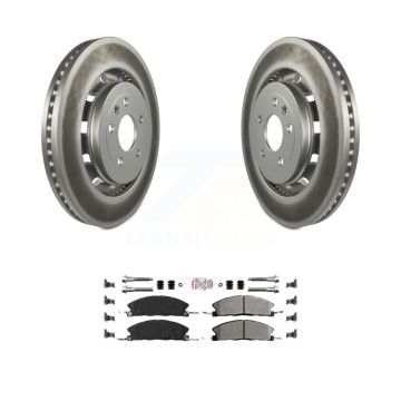 Front Coat Brake Rotor Semi-Metallic Pad Kit For Ford Explorer Flex Taurus Police Utility KGA-100523