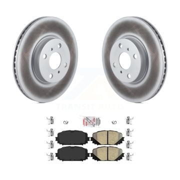 Front Coated Disc Brake Rotors And Ceramic Pads Kit For Toyota Yaris KGA-100551