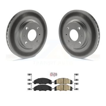 Front Coated Disc Brake Rotors And Ceramic Pads Kit For 2008-2011 Ford Focus KGA-100556