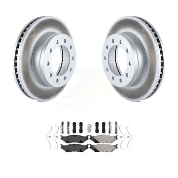 Front Coat Brake Rotors Semi-Metallic Pad Kit For Ford F-450 Super Duty F-550 CF500 CF600 KGA-100562