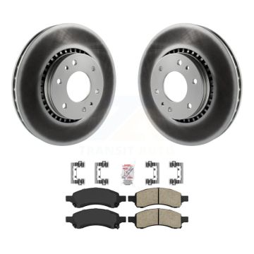 Front Coated Brake Rotor Ceramic Pad Kit For Chevrolet Trailblazer GMC Envoy XL EXT Buick KGA-100569