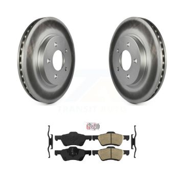 Front Coated Disc Brake Rotors And Ceramic Pads Kit For Ford Escape Mercury Mariner KGA-100575