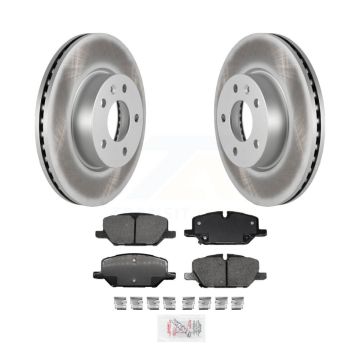 Front Coated Brake Rotor Ceramic Pad Kit For Cadillac CT4 With 300mm Diameter KGA-100585
