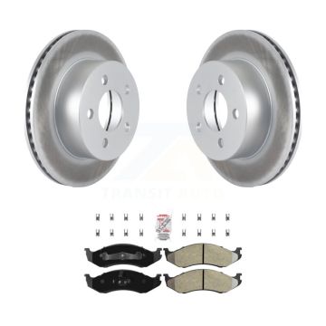 Front Coat Brake Rotor Semi-Metallic Pad Kit For Jeep Wrangler Cherokee Grand Wagoneer TJ KGA-100591