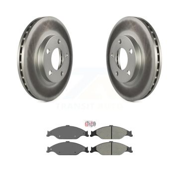 Front Coated Disc Brake Rotors And Semi-Metallic Pads Kit For Ford Mustang KGA-100617