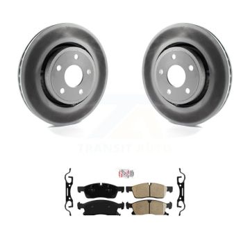 Front Coated Disc Brake Rotors & Ceramic Pad Kit For Jeep Grand Cherokee Dodge Durango WK KGA-100622