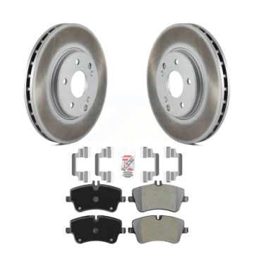 Front Coated Brake Rotors Semi-Metallic Pad Kit For Mercedes-Benz C280 C240 CLK350 CLK320 KGA-100635