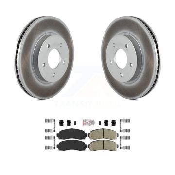 Front Coated Brake Rotor Ceramic Pad Kit For Saturn Vue Chevrolet Equinox Pontiac Torrent KGA-100641