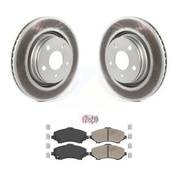 Front Coated Disc Brake Rotors And Ceramic Pads Kit For Jeep Wrangler JK KGA-100651