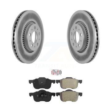 Front Coated Disc Brake Rotors And Semi-Metallic Pads Kit For Volvo S60 XC70 V70 S80 KGA-100661