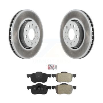 Front Coated Disc Brake Rotors And Semi-Metallic Pads Kit For Volvo S60 XC70 V70 S80 KGA-100662