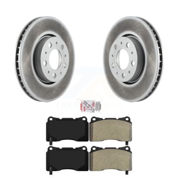 Front Coated Disc Brake Rotors And Semi-Metallic Pads Kit For 2005-2007 Volvo V70 R KGA-100664