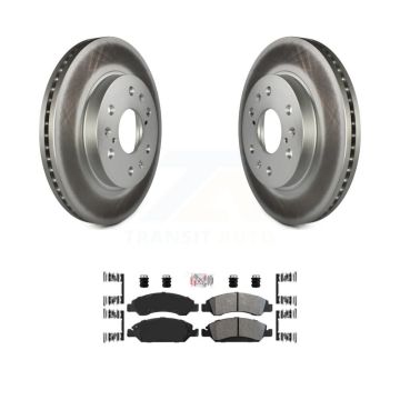 Front Coated Brake Rotor Semi-Metallic Pad Kit For GMC Sierra 1500 Chevrolet Silverado XL KGA-100689