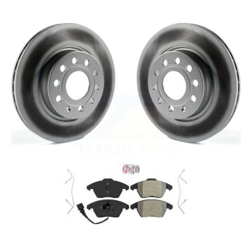 Front Coated Disc Brake Rotors & Semi-Metallic Pad Kit For Volkswagen GTI Audi A3 Quattro KGA-100702