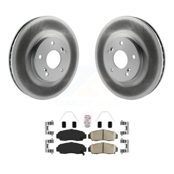 Front Coated Disc Brake Rotors And Ceramic Pads Kit For Honda Accord Acura TSX TL CL KGA-100715
