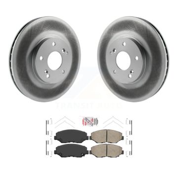 Front Coated Disc Brake Rotors And Ceramic Pads Kit For Honda Pilot Accord KGA-100721