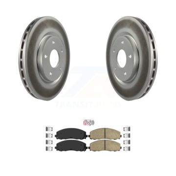 Front Coat Brake Rotors Ceramic Pad Kit For Dodge Grand Caravan Journey Chrysler Pacifica KGA-100764