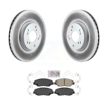 Front Coated Disc Brake Rotors And Ceramic Pads Kit For Honda Civic CR-V Acura ILX KGA-100768