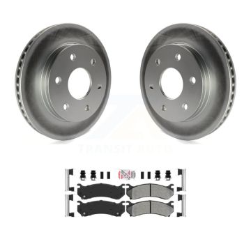Front Coated Brake Rotor Semi-Metallic Pad Kit For Chevrolet GMC Silverado 1500 Sierra XL KGA-100787