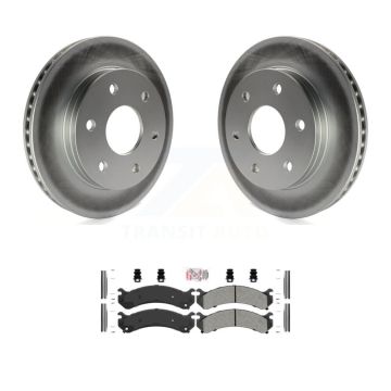 Front Coated Brake Rotor Semi-Metallic Pad Kit For 2006 Chevrolet Express 2500 GMC Savana KGA-100788