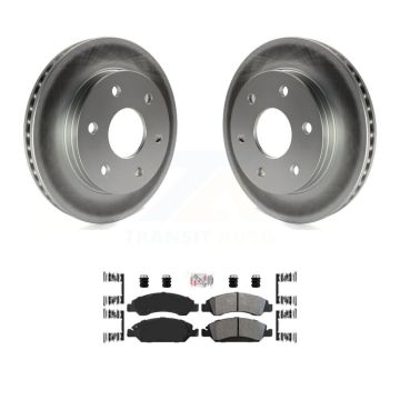 Front Coated Brake Rotors Semi-Metallic Pad Kit For 2007 GMC Sierra 1500 Disc rear brakes KGA-100796