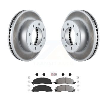 Front Coated Disc Brake Rotors And Semi-Metallic Pads Kit For Ram 3500 2500 1500 Dodge KGA-100822