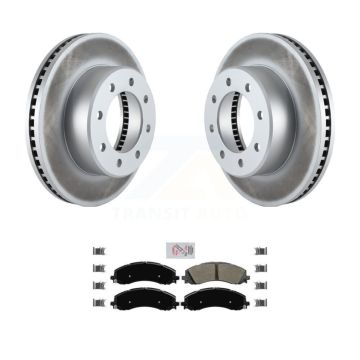 Front Coated Disc Brake Rotors And Semi-Metallic Pads Kit For Ram 2500 3500 KGA-100825