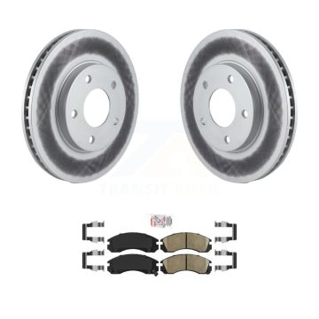 Front Coated Disc Brake Rotors And Ceramic Pads Kit For 2000 Mitsubishi Eclipse 3.0L KGA-100829