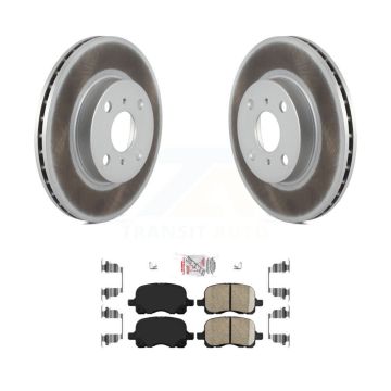 Front Coat Disc Brake Rotors Ceramic Pad Kit For 1998-2002 Toyota Corolla Chevrolet Prizm KGA-100832
